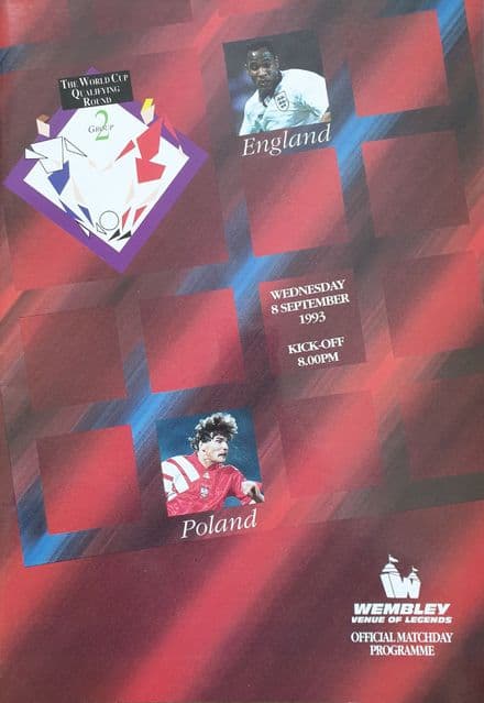 England v Poland, World Cup Qualifier (1993, Sept 8th)