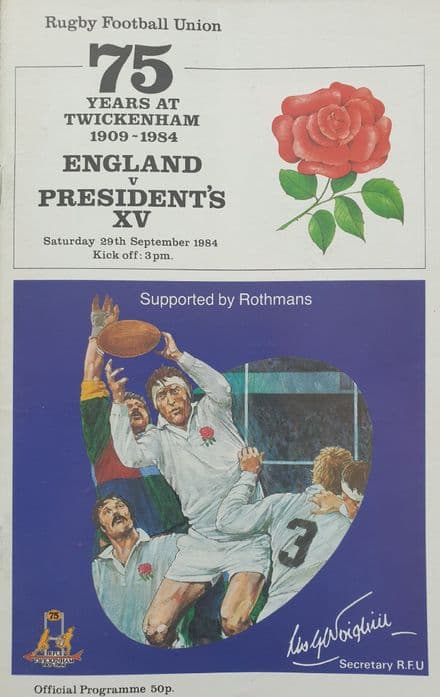 England v President's XV (1984, Sep 29th)