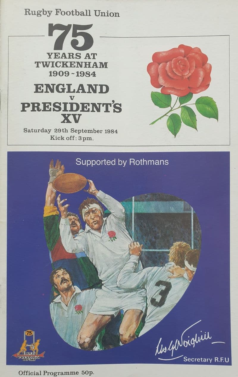 England v President's XV (1984, Sep 29th)