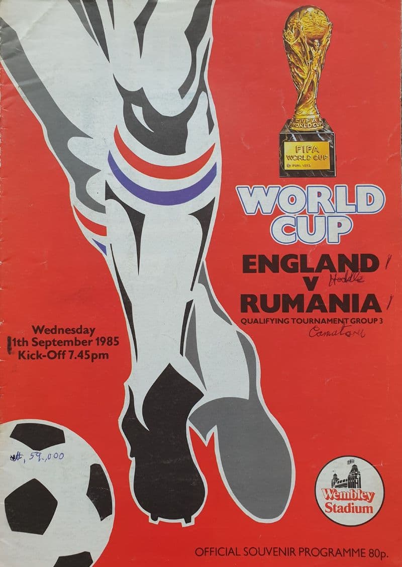 England v Rumania, World Cup Qualifier (1985, Sep 11th)