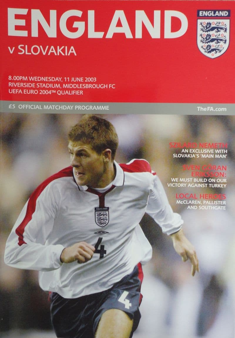 England v Slovakia, EURO Qualifier (2003, Jun 11th)