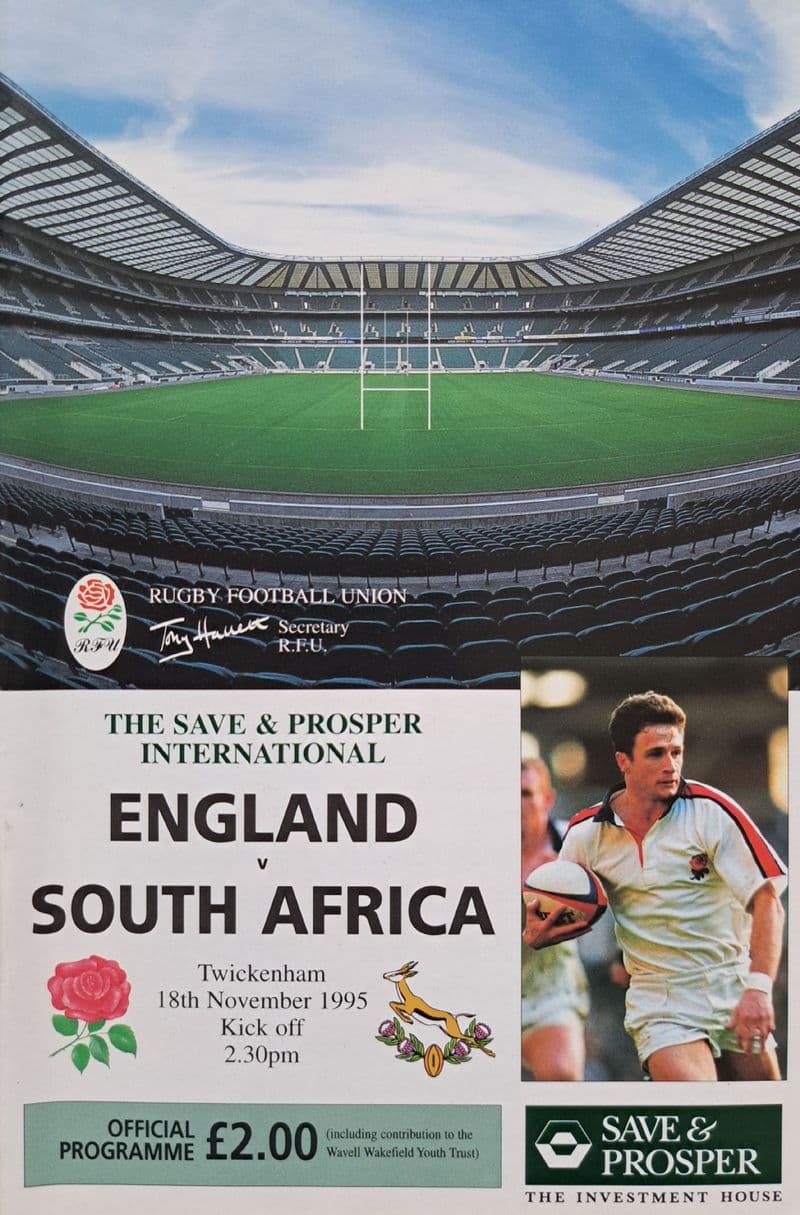 England v South Africa (1995, Nov 18th) plus Ticket