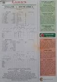 England v South Africa (2003, Jul 31st to Aug 4th) 2nd Test & Scorecards