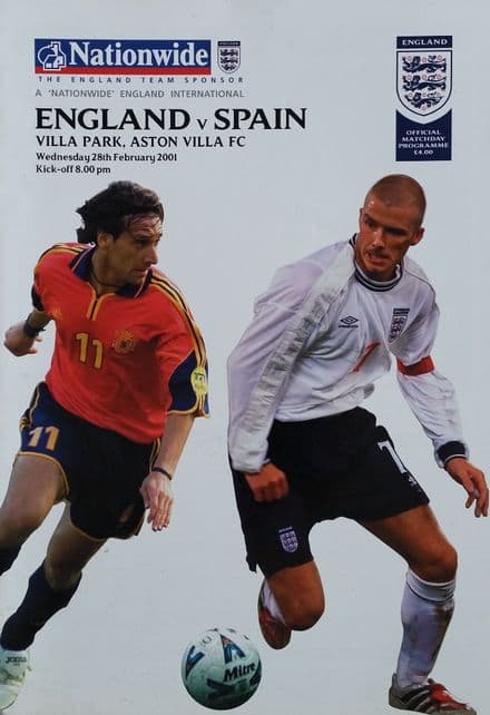 England v Spain, Friendly (2001, Feb 28th)