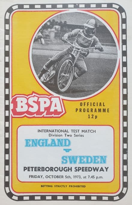 England v Sweden (1973, Oct 5th)