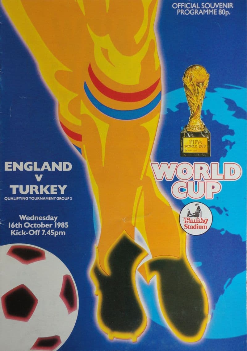 England v Turkey, World Cup Qualifier (1985, Oct 16th)