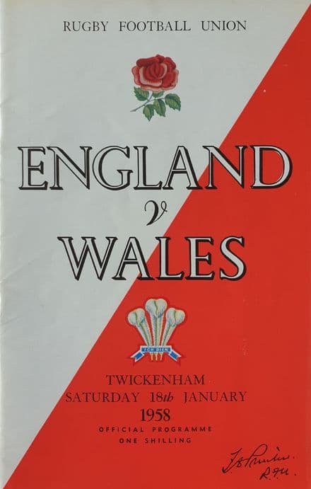 England v Wales (1958, Jan 18th)
