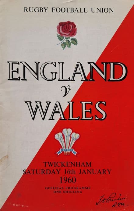 England v Wales (1960, Jan 16th)