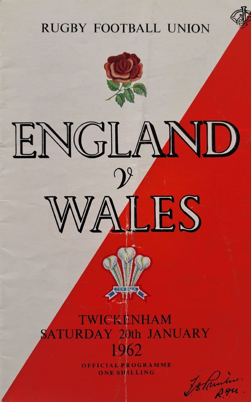England v Wales (1962, Jan 20th)