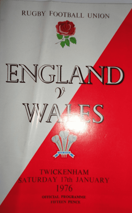 England v Wales (1976, 17th Jan)