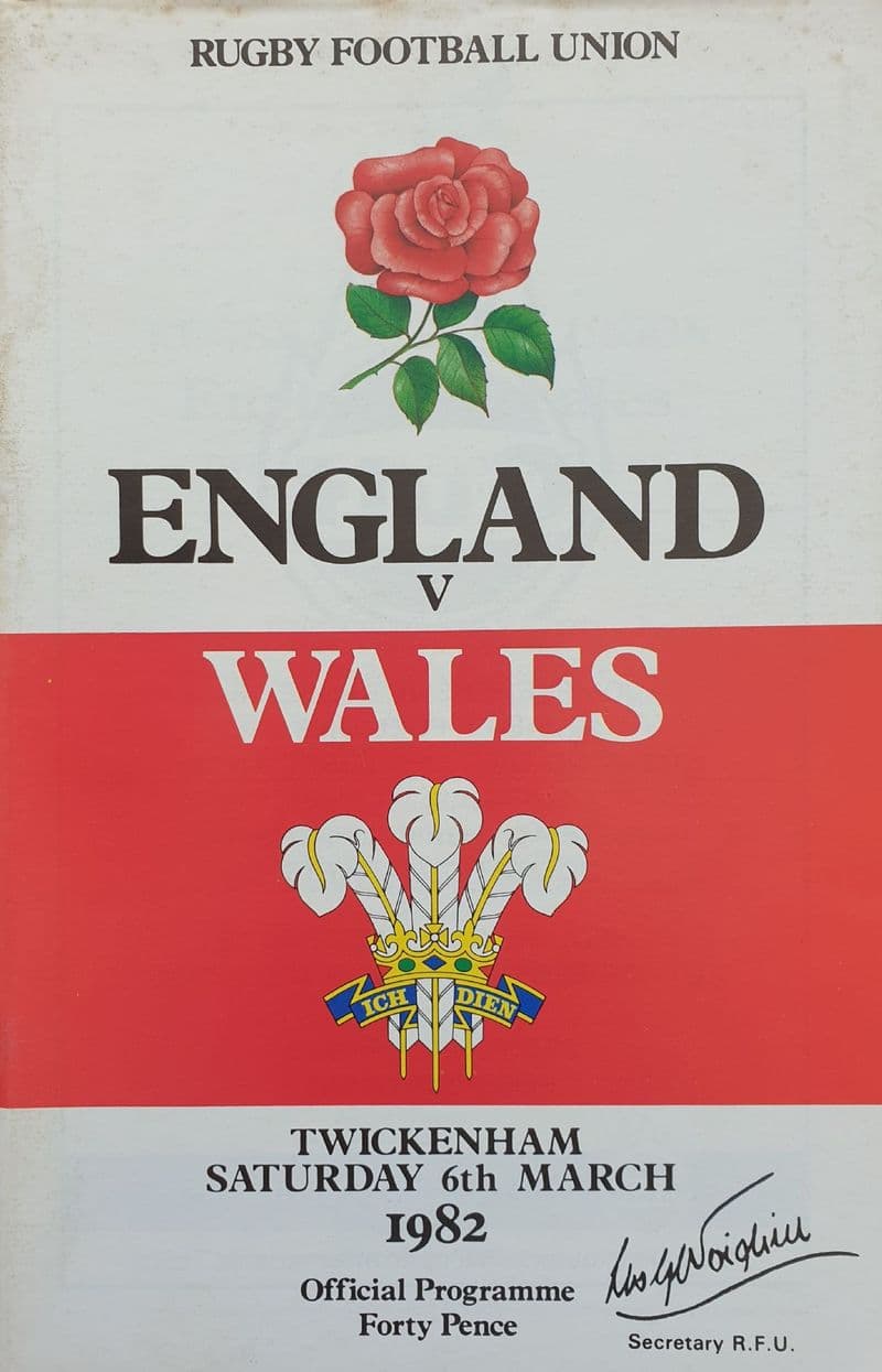 England v Wales (1982, 6th Mar)