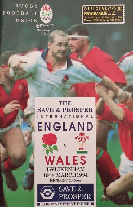 England v Wales (1994, 19th March)