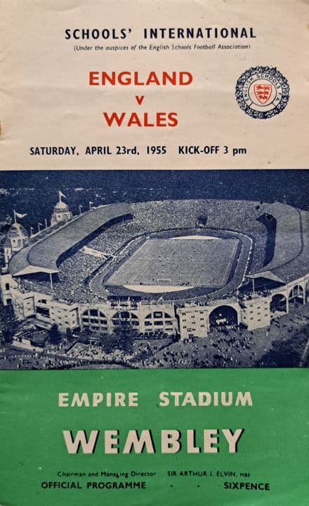 England v Wales, Schools (1955, Apr 23rd)