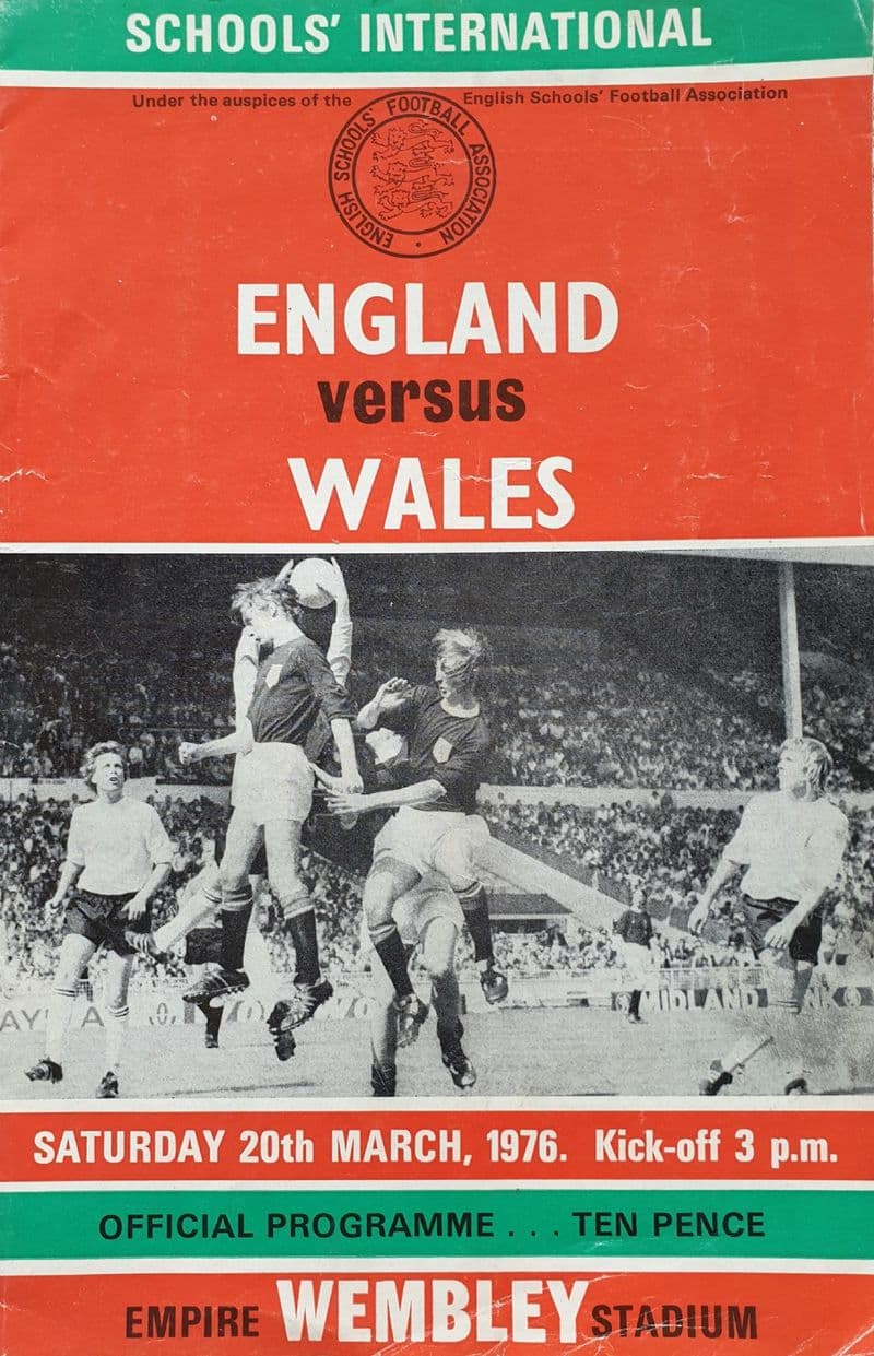 England v Wales, Schools (1976, Mar 20th)