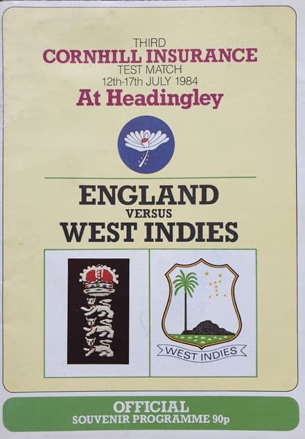 England v West Indies (1984, Jul 12th-17th) 3rd Test