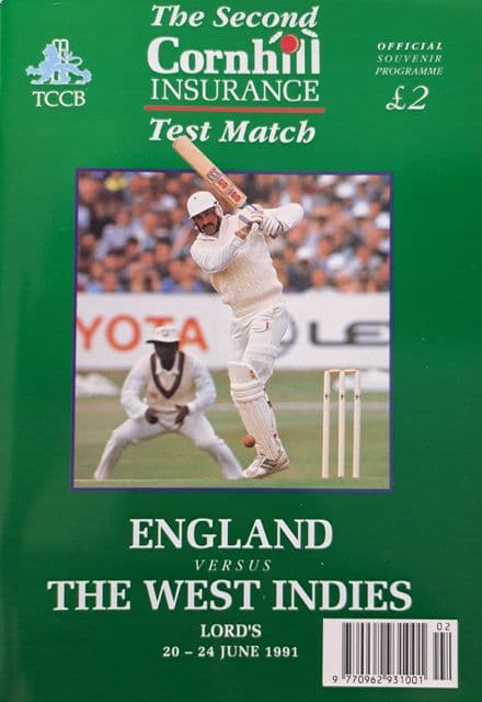 England v West Indies (1991, Jun 20th-24th) 2nd Test & Scorecards