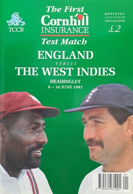 England v West Indies (1991, Jun 6th-10th) 1st Test & Scorecard