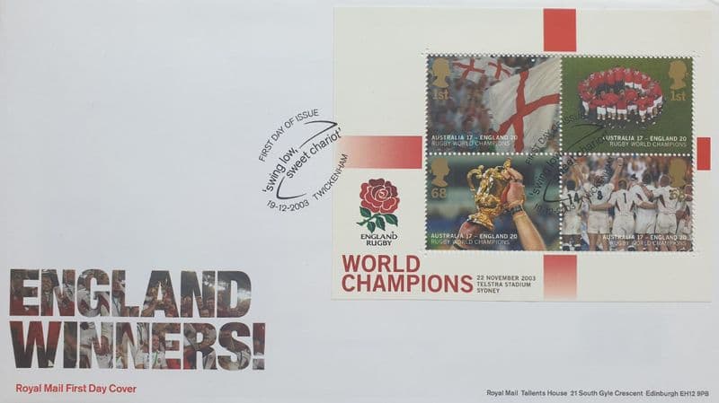 England Winners! First Day Cover 2003