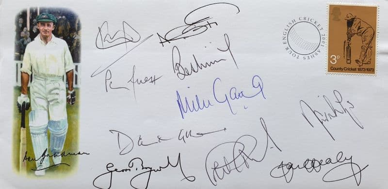English Cricket Ashes Tour 2001 Cover (SIGNED)