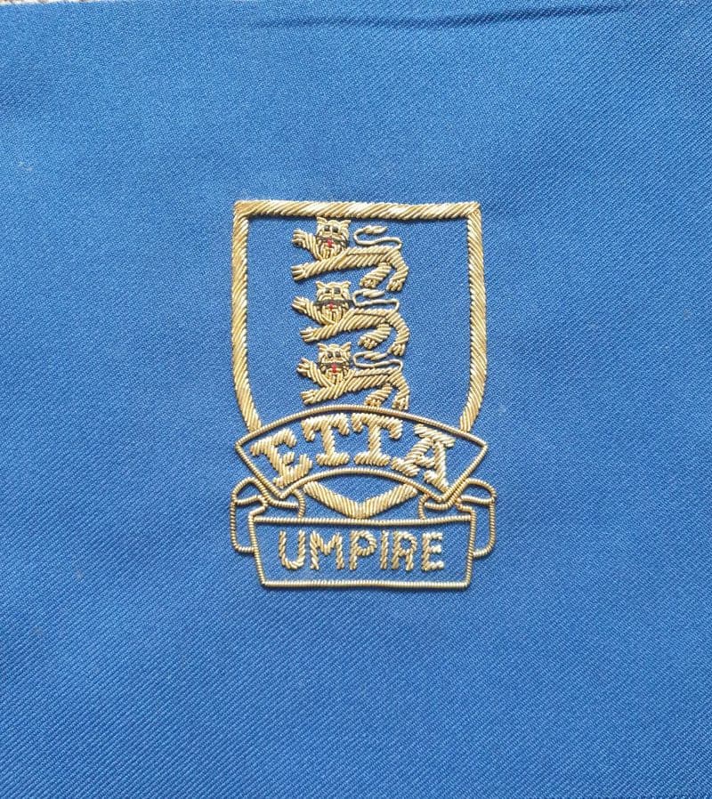 English Table Tennis Association County Umpire Blazer Badge