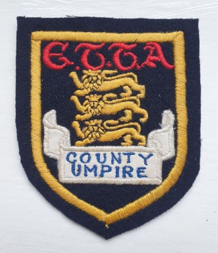 English Table Tennis Association County Umpire Cloth Badge