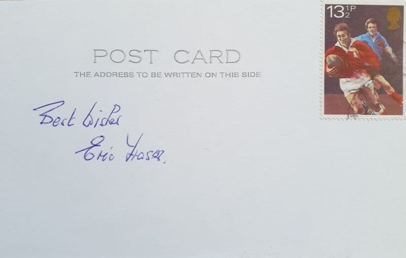 Eric Fraser Signed Postal Card