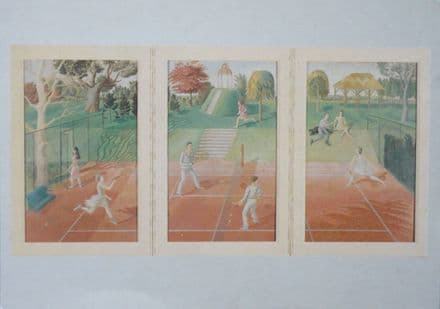 Eric Ravilious "Tennis" Card (Unused)