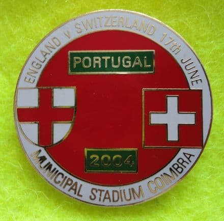 EURO 2004 England v Switzerland Enamel Pin Badge