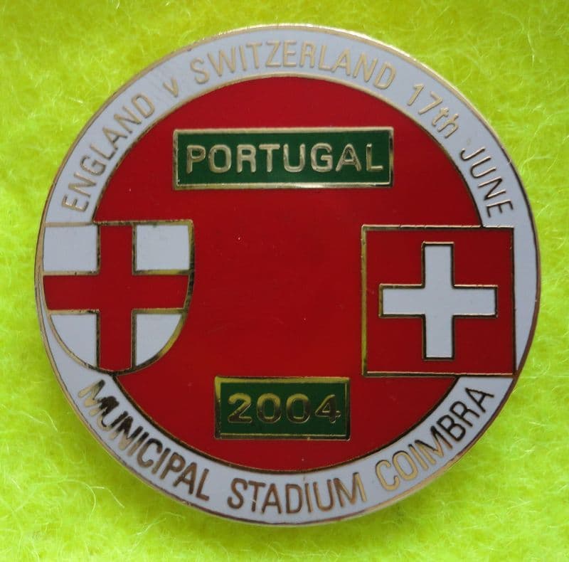 EURO 2004 England v Switzerland Enamel Pin Badge