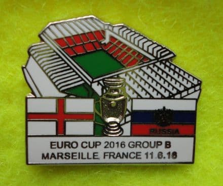 EURO 2016, England v Russia Enamel Pin Badge