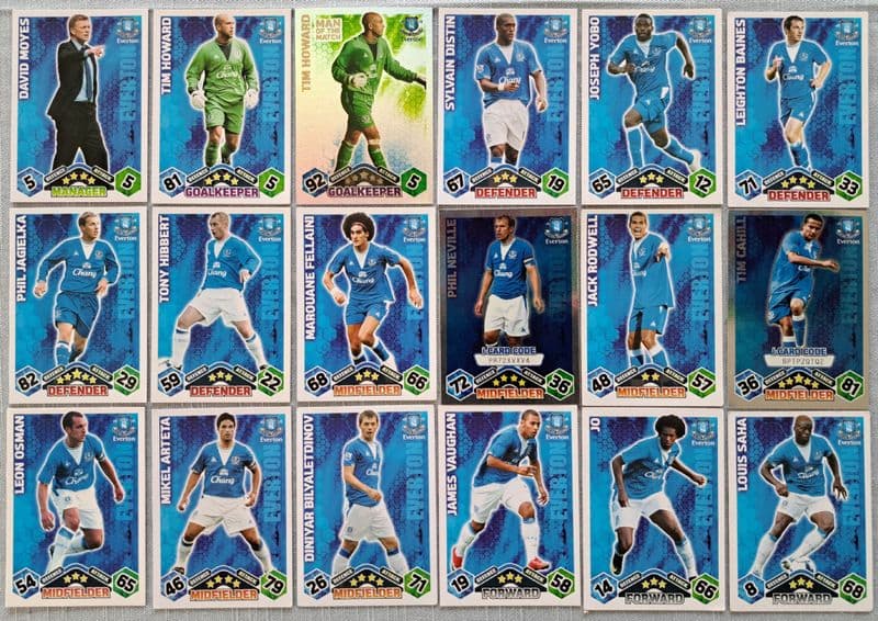 Everton, Match Attax Cards x 15 (2009-10)