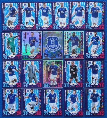 Everton, Match Attax Cards x 21 (2016-17)