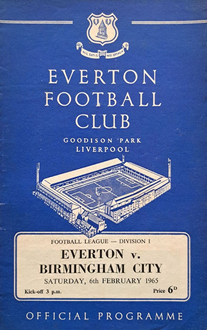 Everton v Birmingham City, Div 1 (1965, Feb 6th)