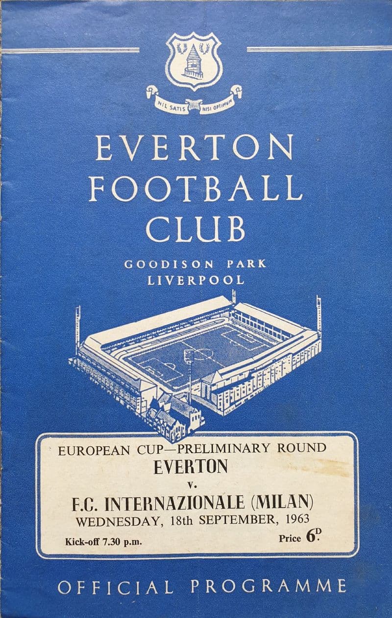 Everton v Inter Milan, European Cup (1963, Sep 18th)