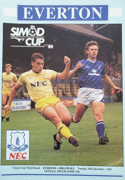 Everton v Millwall, Simod Cup (1988, Dec 20th)
