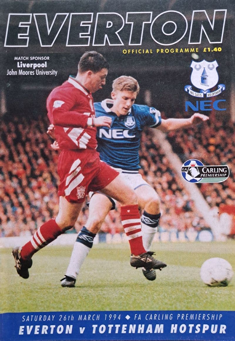 Everton v Tottenham, Prem (1994, Mar 26th)