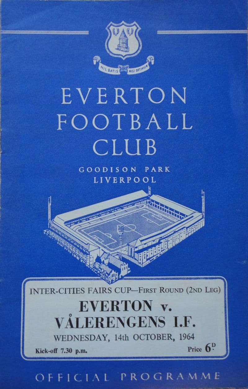 Everton v Valerengens, Fairs Cup (1964, Oct 14th)