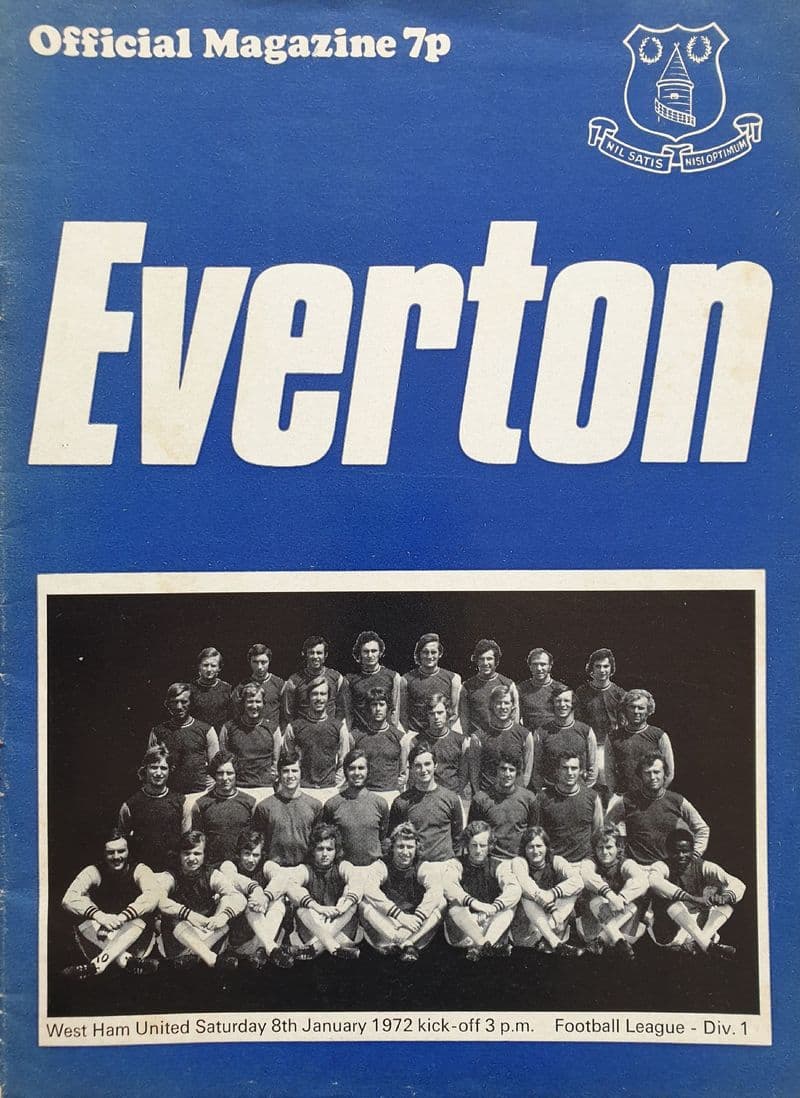 Everton v West Ham, Div 1 (1972, Jan 8th)