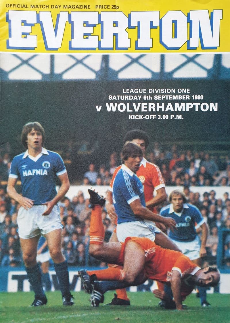 Everton v Wolves, Div 1 (1980, Sep 6th)