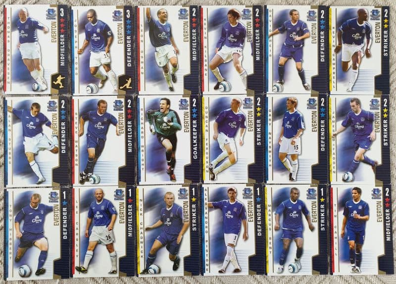 Everton. 18 Cards (2004-05)
