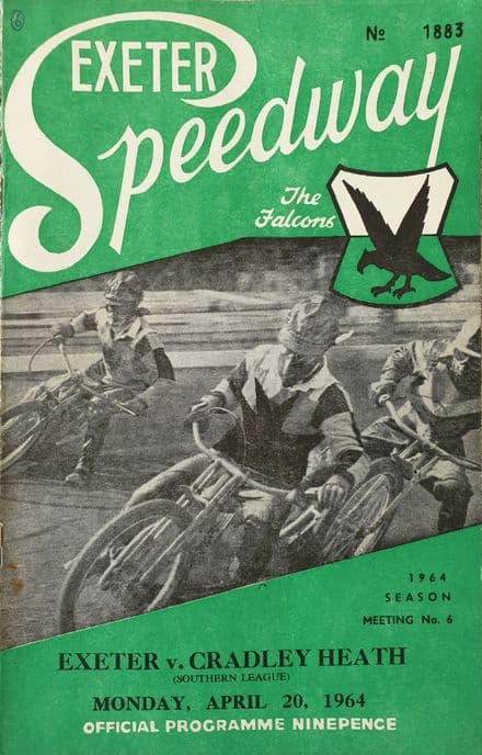 Exeter v Cradley Heath (1964, Apr 20th) SIGNED