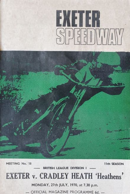 Exeter v Cradley Heath (1970, Jul 27th)