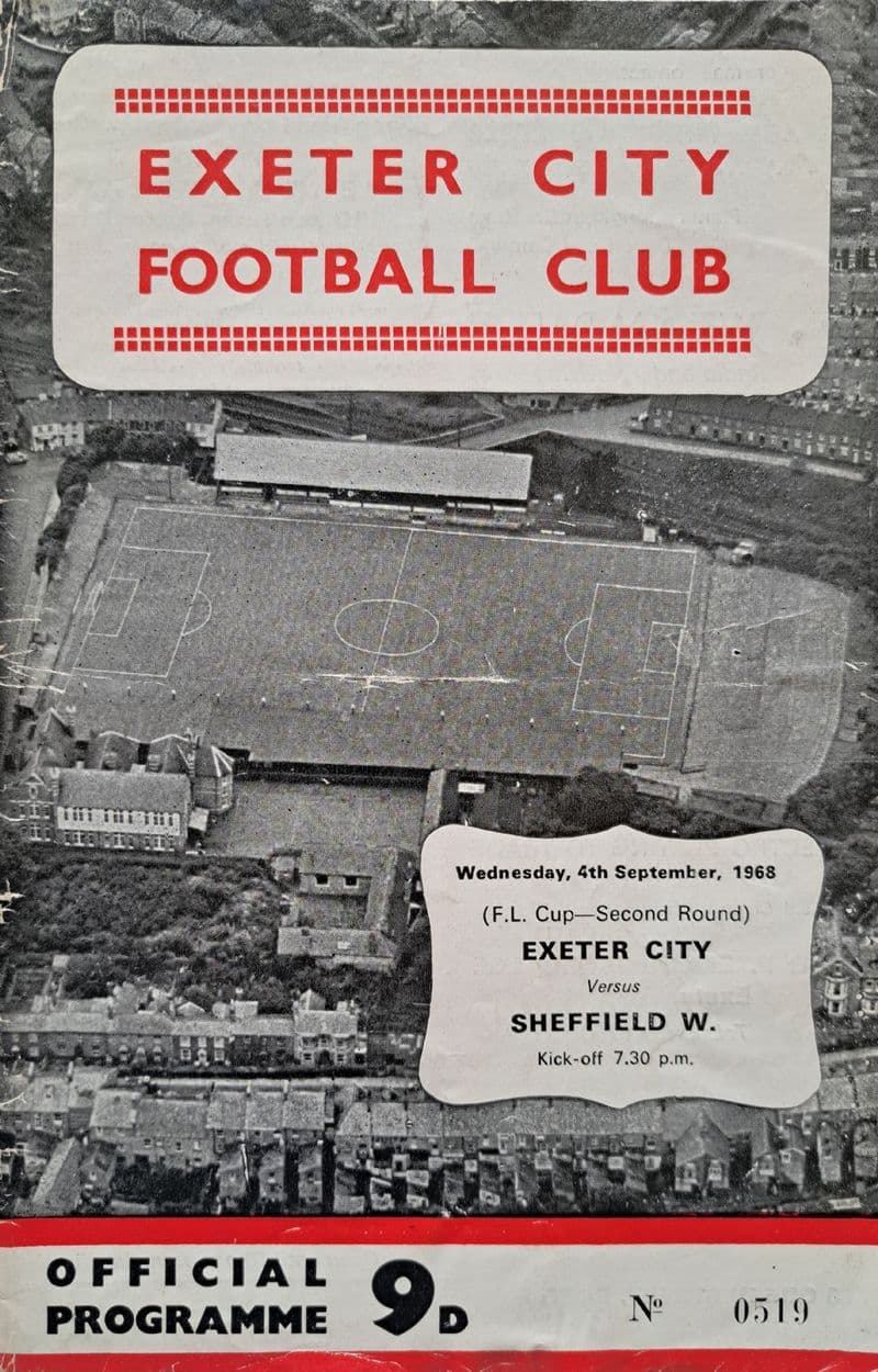 Exeter v Sheffield Wednesday, Lge Cup (1968, Sep 4th)