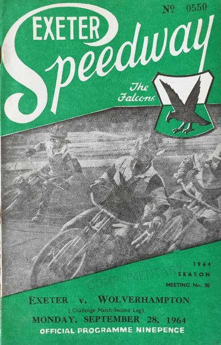 Exeter v Wolverhampton (1964, Sep 28)