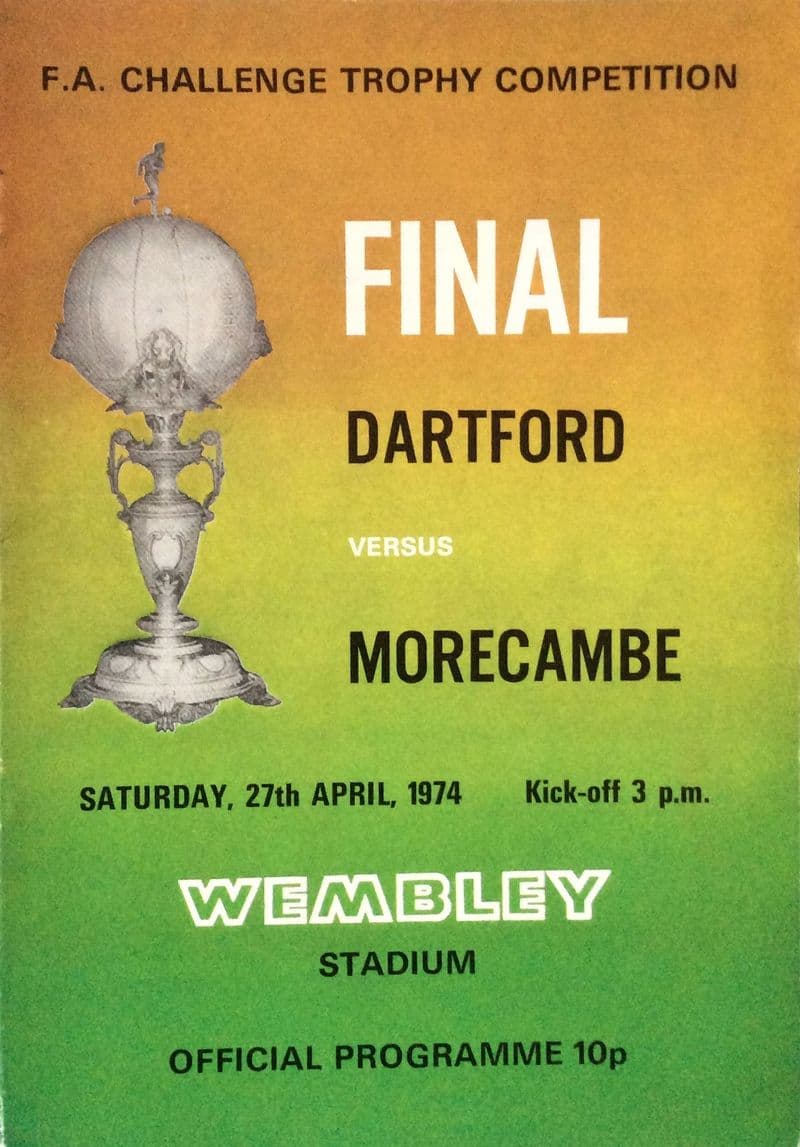 FA Challenge Trophy Final 1974, Dartford v Morecambe (Apr 27th)