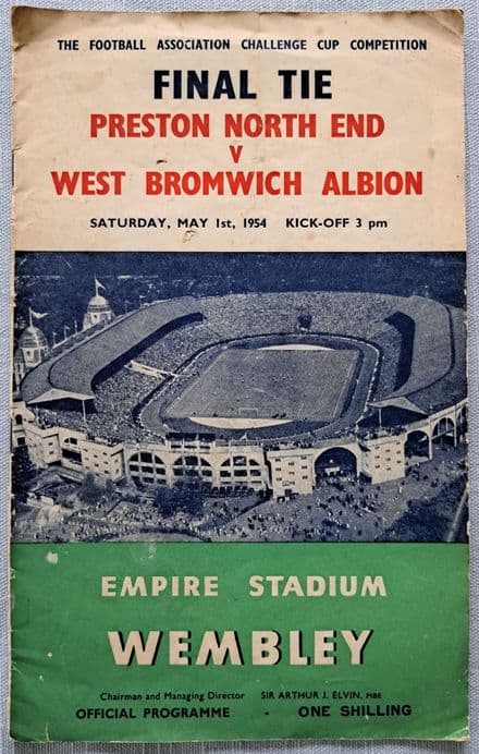 FA Cup Final 1954, Preston North End v WBA (May 1st)