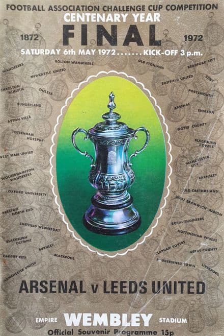 FA Cup Final 1972, Arsenal v Leeds United (May 6th) Fair Copy