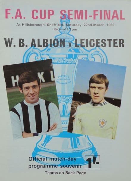 FA Cup SF 1969, WBA v Leicester City (Mar 22nd)