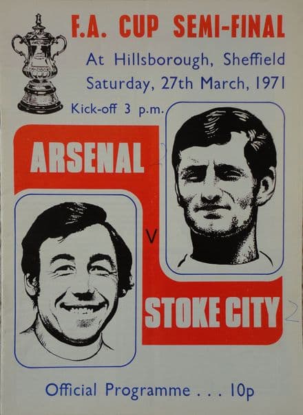 FA Cup SF 1971, Arsenal v Stoke City (Mar 27th)