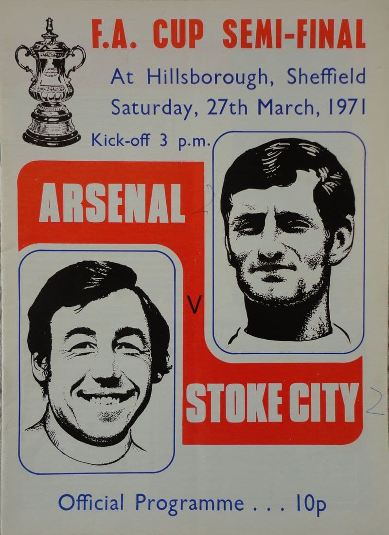 FA Cup SF 1971, Arsenal v Stoke City (Mar 27th)